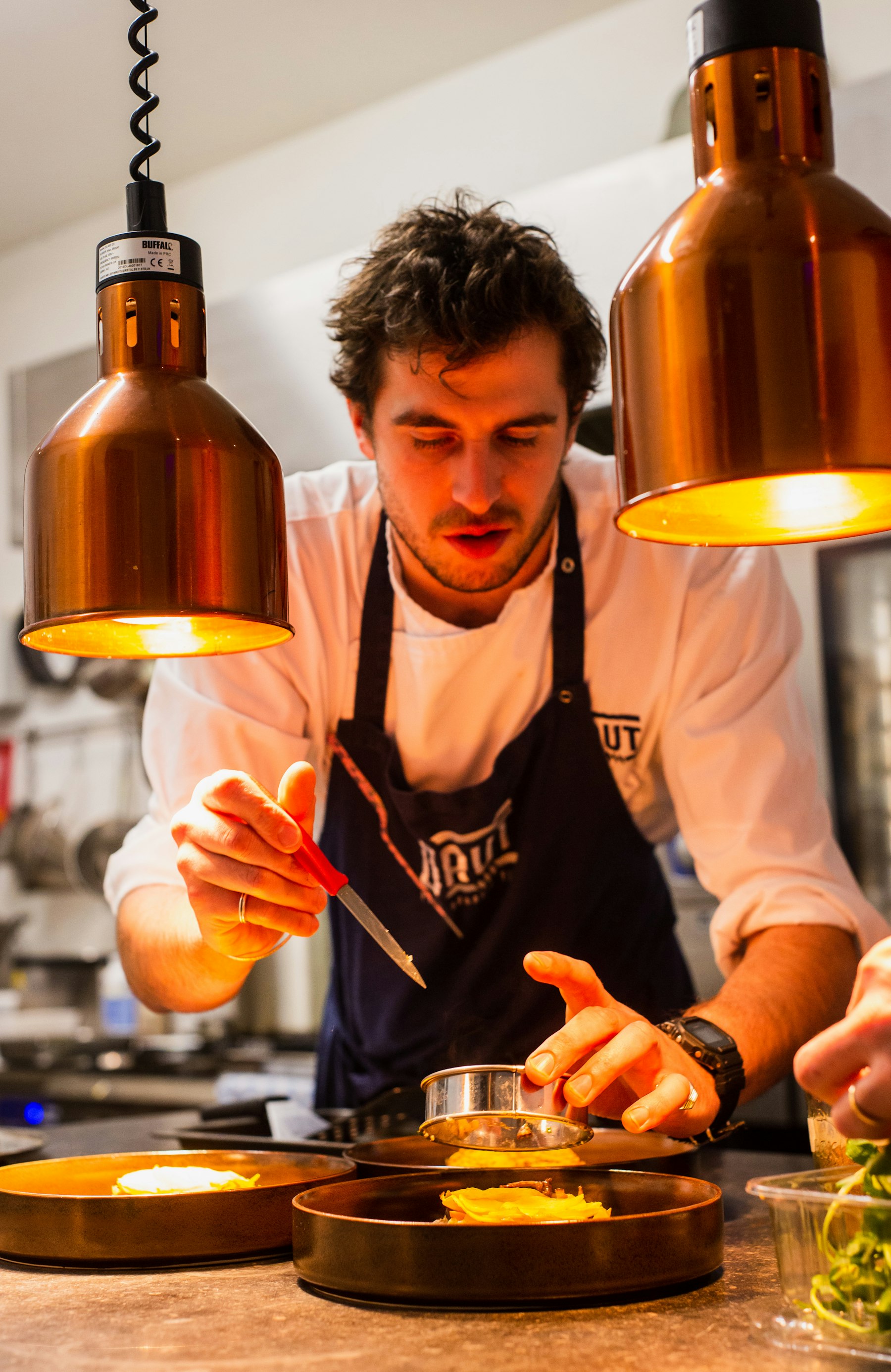 Chef Auguste Marchand in the Vespers kitchen