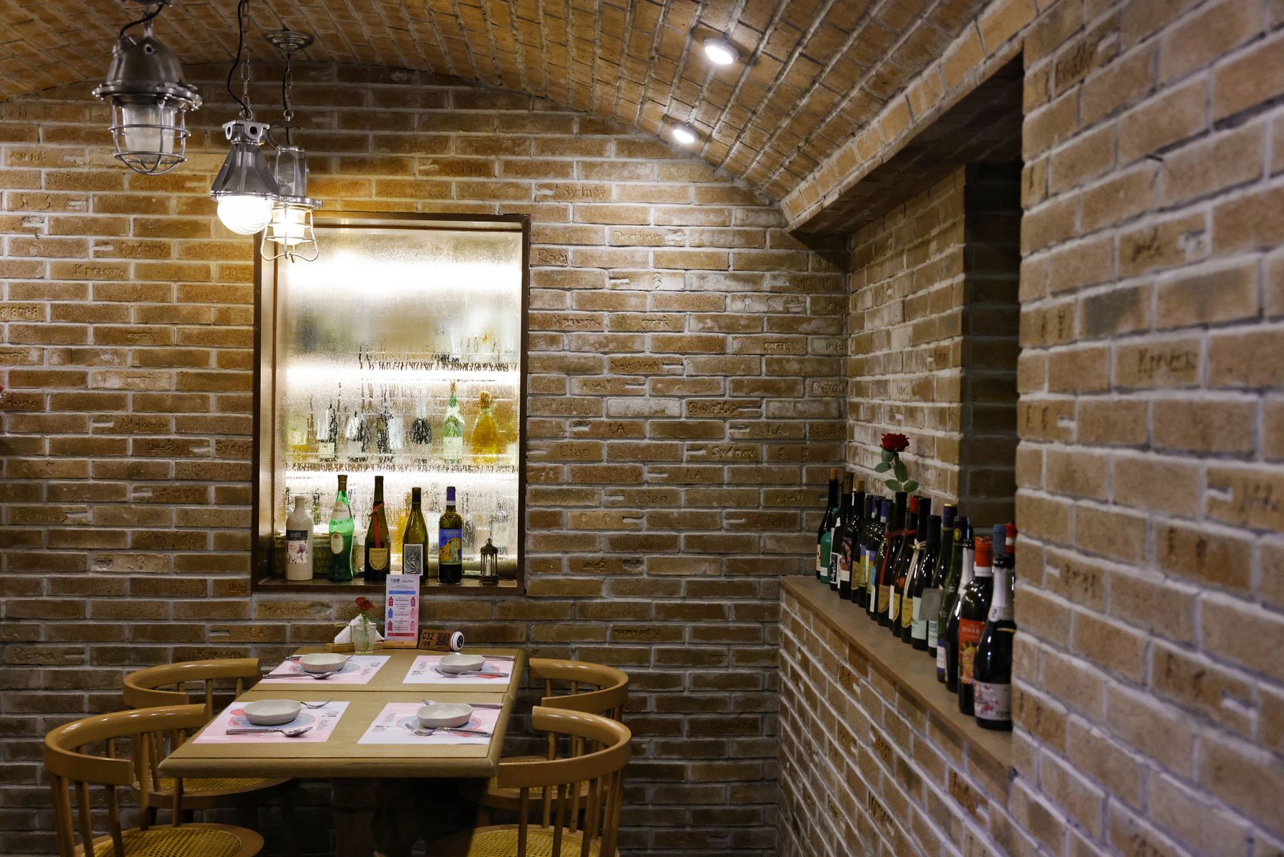 The Chapter Room, set for a private dinner